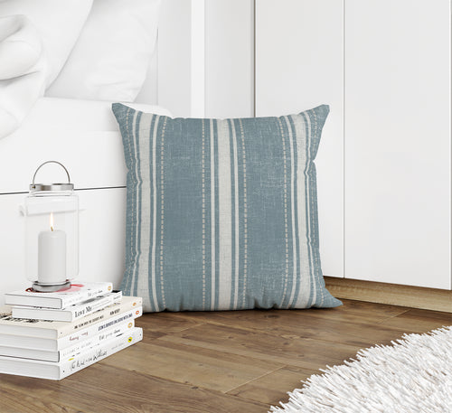 COASTAL STRIPED DENIM Accent Pillow By Kavka Designs