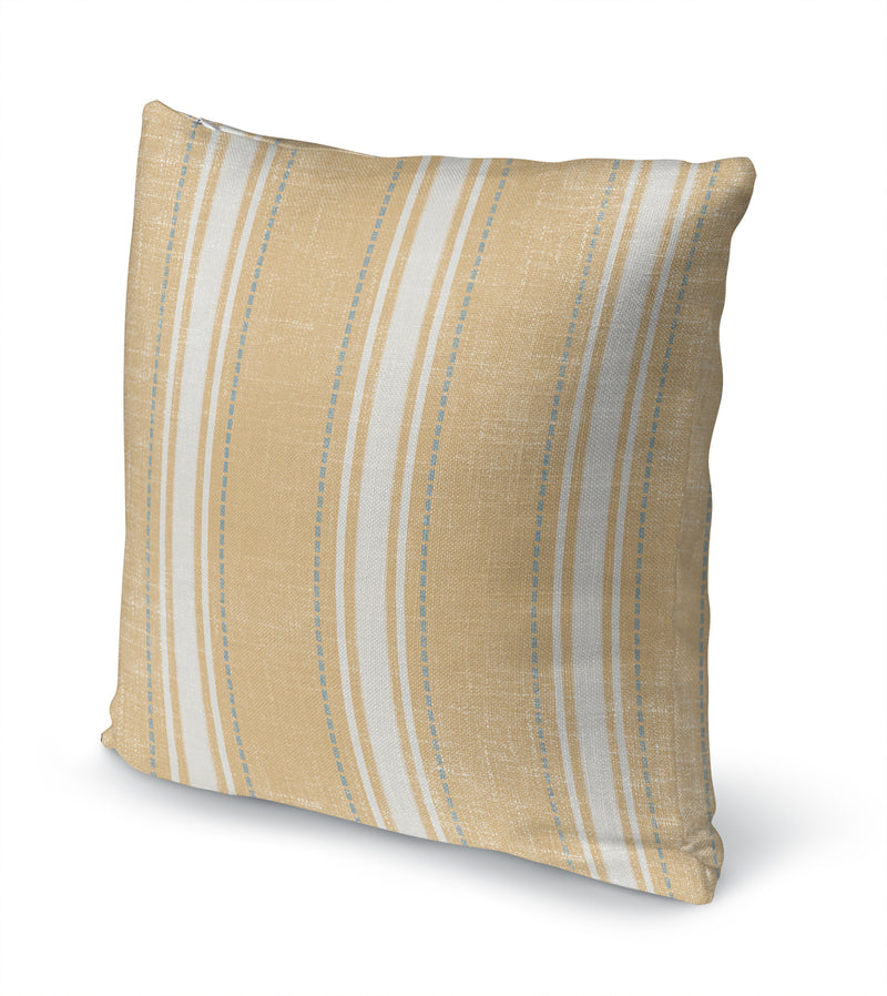COASTAL STRIPED GOLD Accent Pillow By Kavka Designs