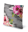 BRIGHT FLORAL GREY Accent Pillow By Kavka Designs