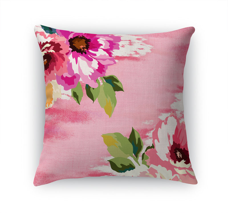 BRIGHT FLORAL PINK Accent Pillow By Kavka Designs