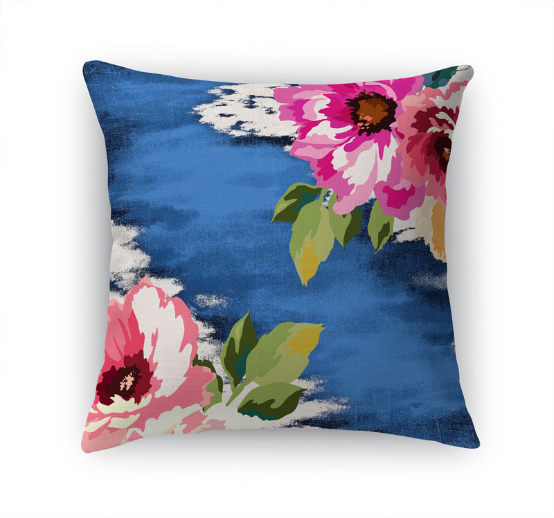 BRIGHT FLORAL ROYAL Accent Pillow By Kavka Designs