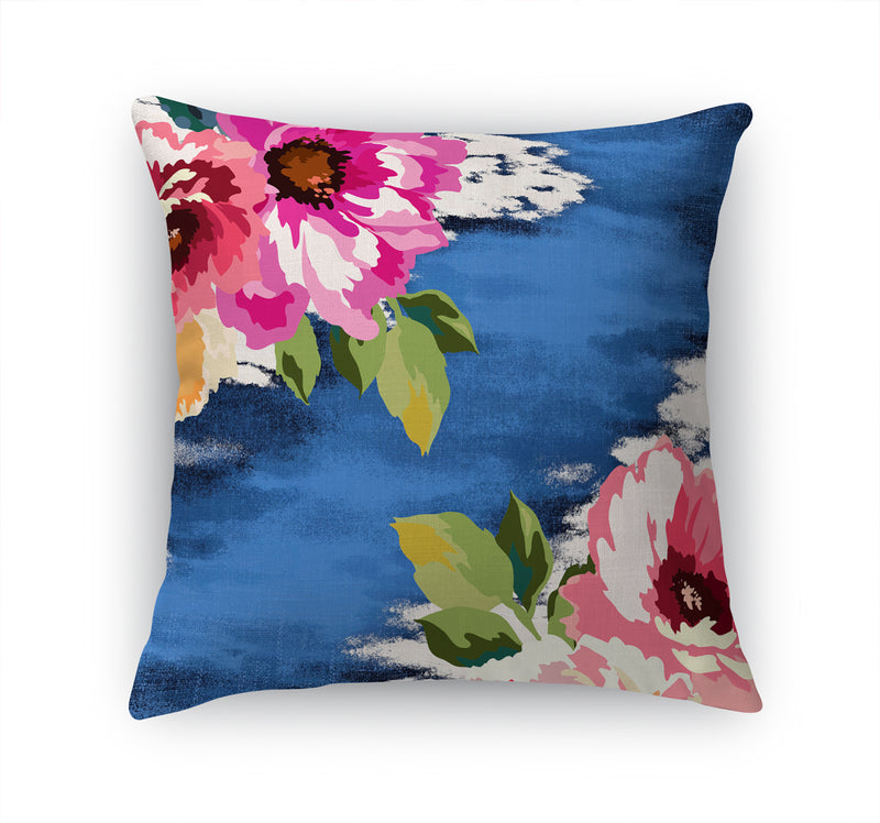 BRIGHT FLORAL ROYAL Accent Pillow By Kavka Designs