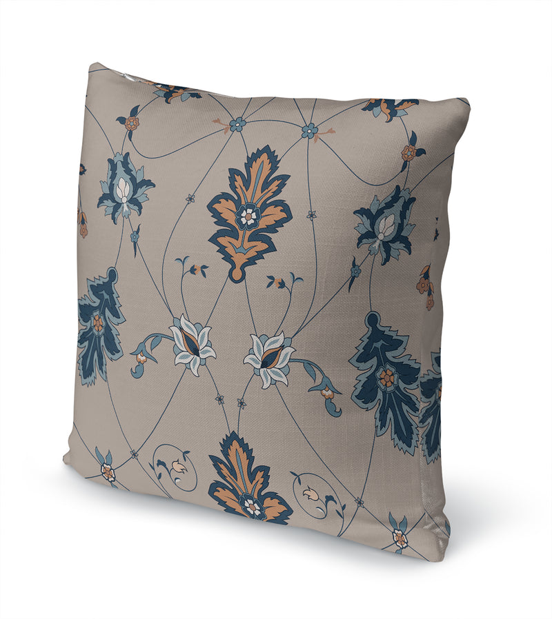 BABYLON BLUE & GREY Accent Pillow By Marina Gutierrez