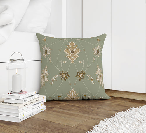 BABYLON GREEN Accent Pillow By Marina Gutierrez