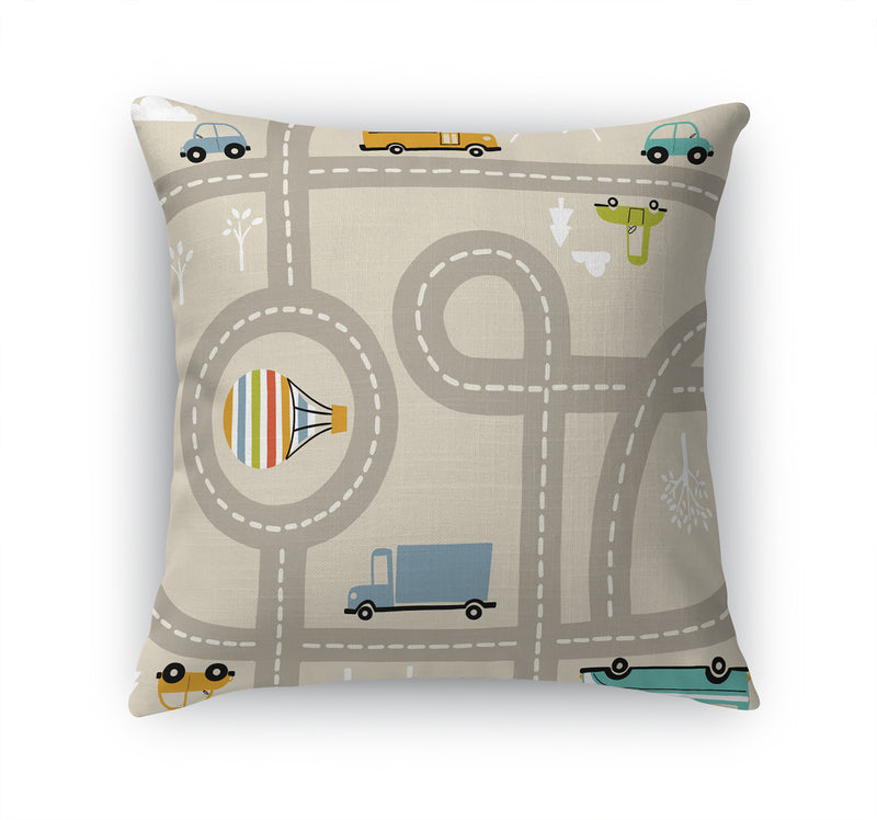 ROAD TRIP Accent Pillow By Kavka Designs