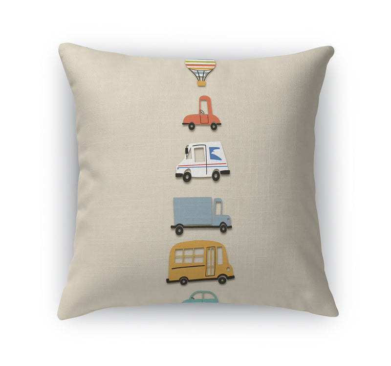 STACKED TRUCKS Accent Pillow By Kavka Designs