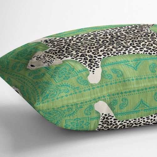 SNOW LEOPARD Lumbar Pillow By Kavka Designs