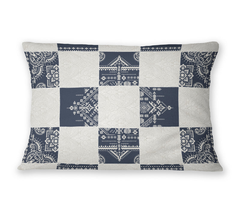 CHECKER PATCH Lumbar Pillow By Kavka Designs