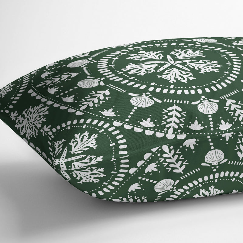 COASTAL MANDELA Lumbar Pillow By Kavka Designs