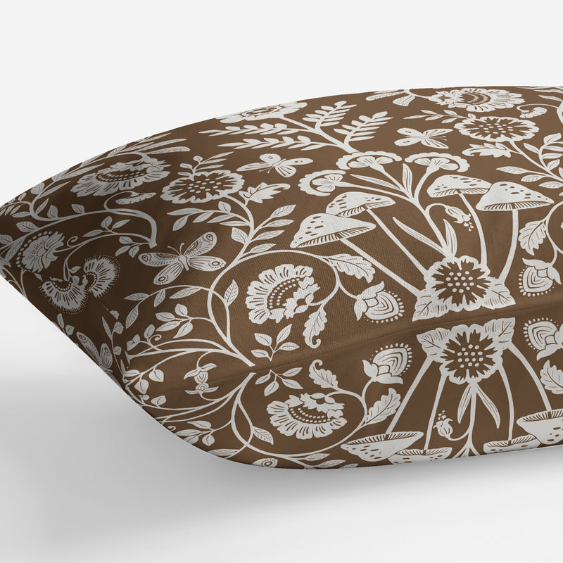 AUTUMN BUTTERFLY GARDEN Lumbar Pillow By Jenny Lund