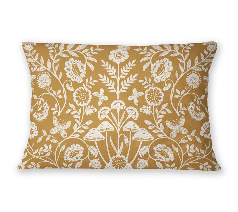 AUTUMN BUTTERFLY GARDEN Lumbar Pillow By Jenny Lund