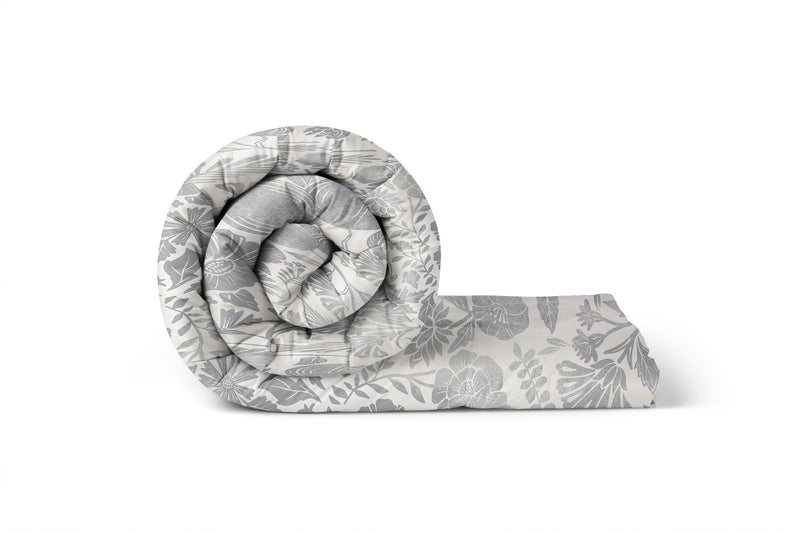 WOODCUT FALL FLOWERS Comforter Set By Kavka Designs