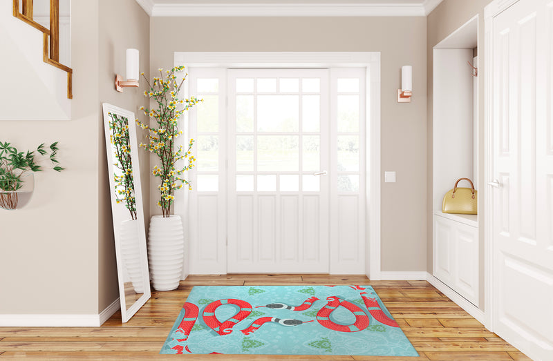 SERPENT SOIREE Indoor Floor Mat By Kavka Designs