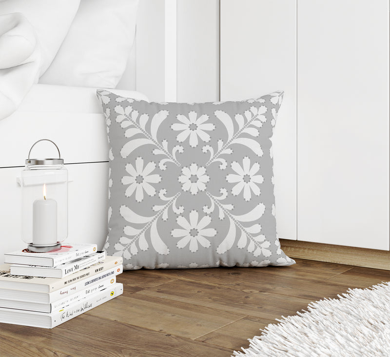 FLORET GREY Accent Pillow By Kavka Designs