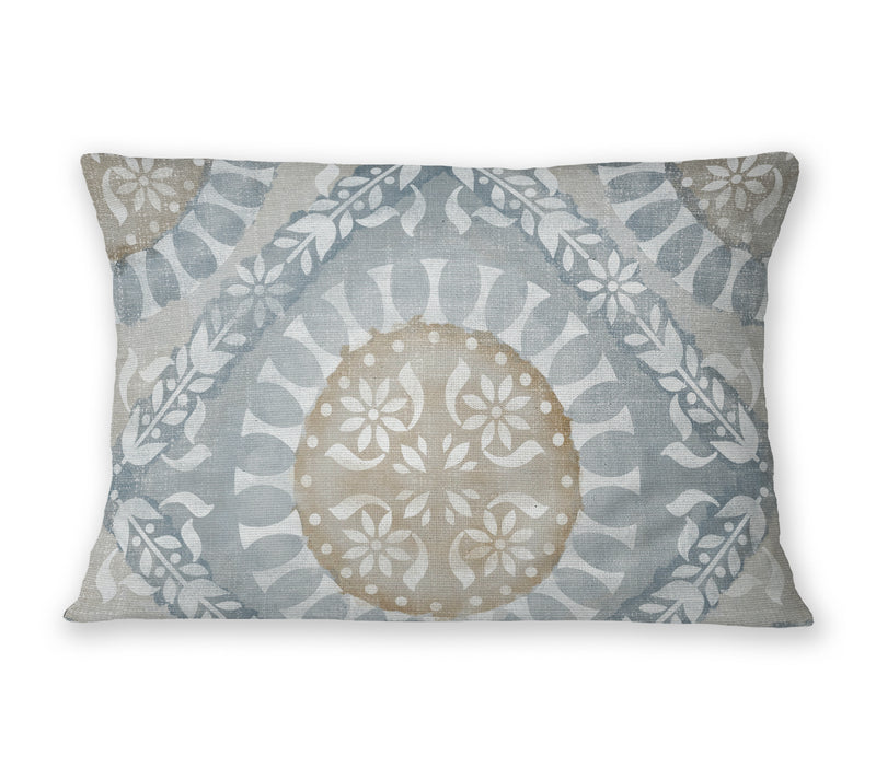 WATERCOLOR MEDALLION  Linen Throw Pillow By Kavka Designs