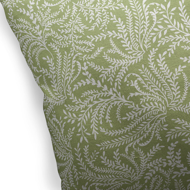 WAVING FOLIAGE Linen Throw Pillow By Kavka Designs