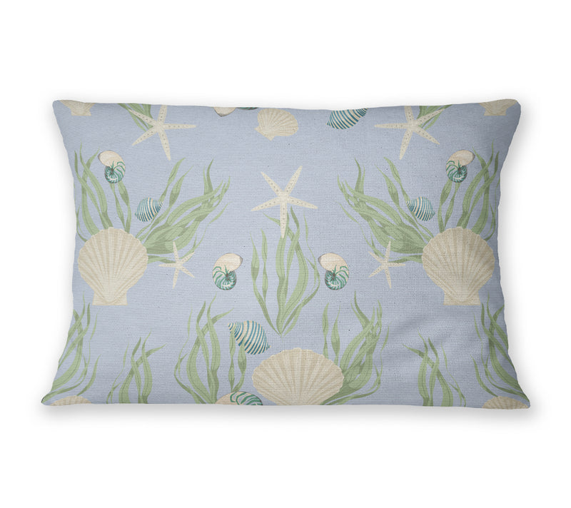 SCALLOP SHELL SKY Linen Throw Pillow By Kavka Designs