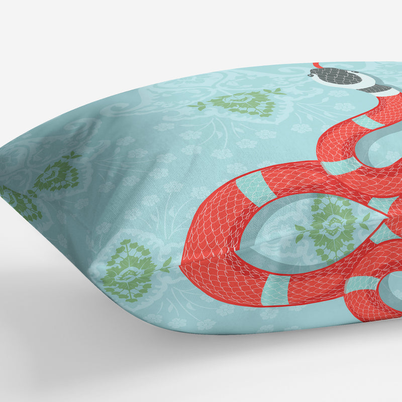 SERPENT SOIREE Linen Throw Pillow By Kavka Designs