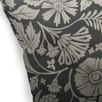 WOODCUT FALL FLOWERS Linen Throw Pillow By Kavka Designs
