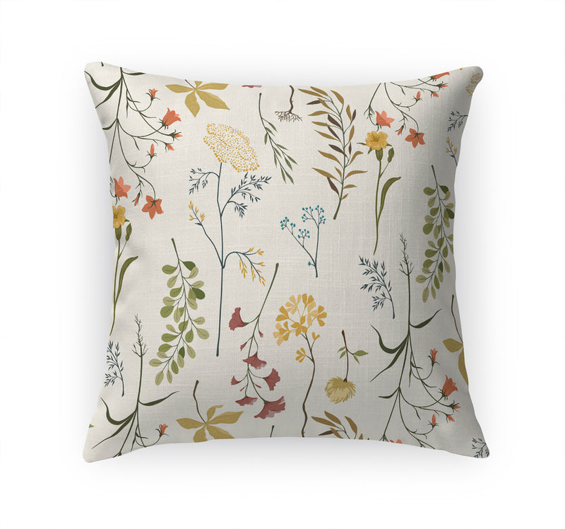 FALL BOTANICALS Linen Throw Pillow By Jenny Lund