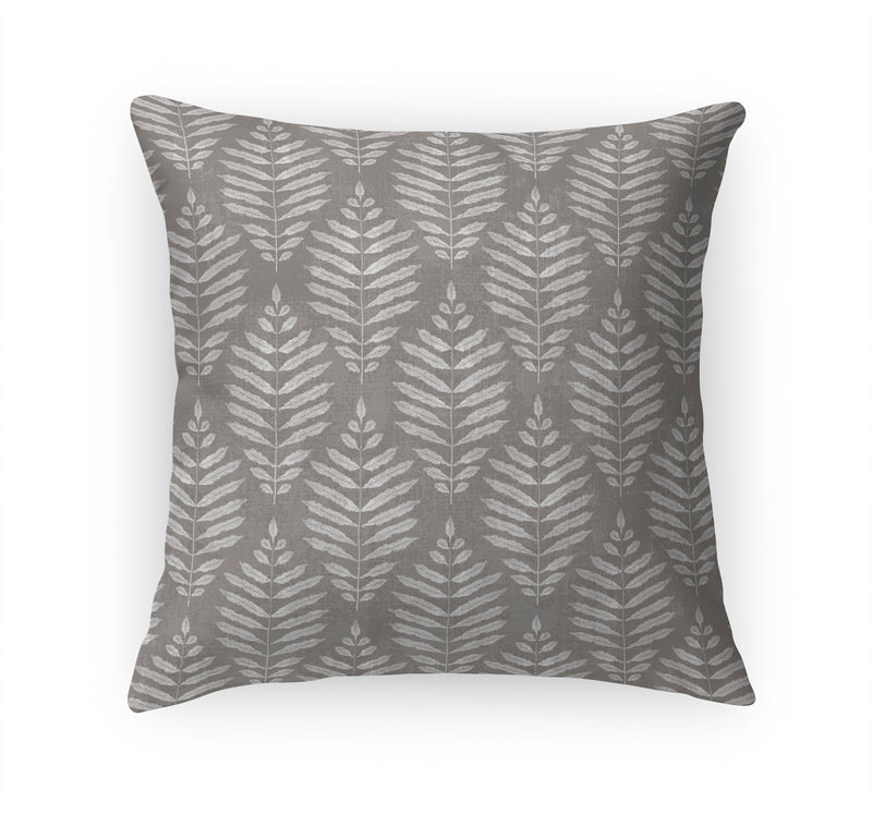 WATERCOLOR FERN REPEAT Linen Throw Pillow By Jenny Lund