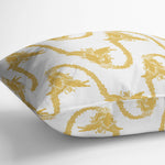 TRUMPET FLORAL Linen Throw Pillow By Becky Bailey