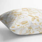 URSULA FLORAL Linen Throw Pillow By Becky Bailey