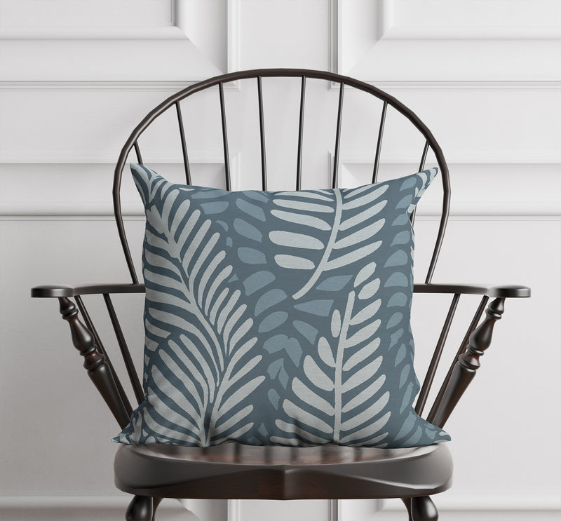 OVERLAPPING LEAVES Linen Throw Pillow By Becca Dell'Arciprete