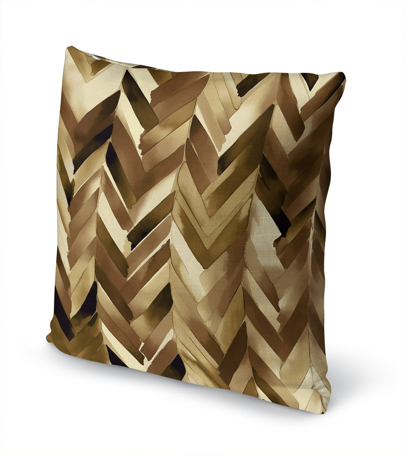 WATERCOLOR INK CHEVRON Linen Throw Pillow By Becca Dell'Arciprete