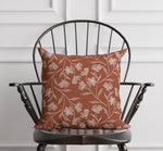 FALLING FLORAL Linen Throw Pillow By Jenny Lund