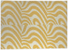 WAVY ABSTRACT PRINT YELLOW Kitchen Mat By House of Haha