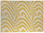 WAVY ABSTRACT PRINT YELLOW Kitchen Mat By House of Haha