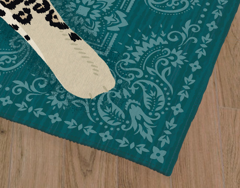 SNOW LEOPARD Kitchen Mat By Kavka Designs