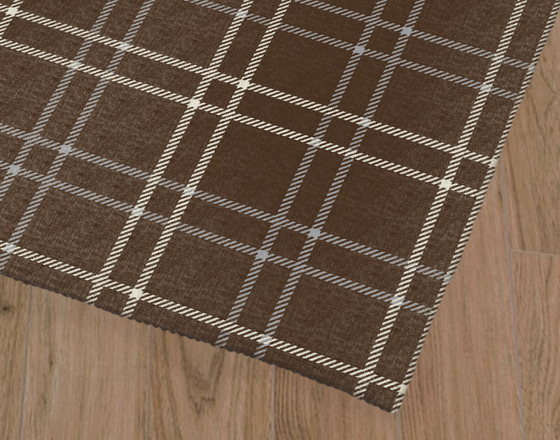 COASTAL PLAID Kitchen Mat By Kavka Designs