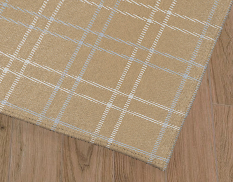 COASTAL PLAID Kitchen Mat By Kavka Designs