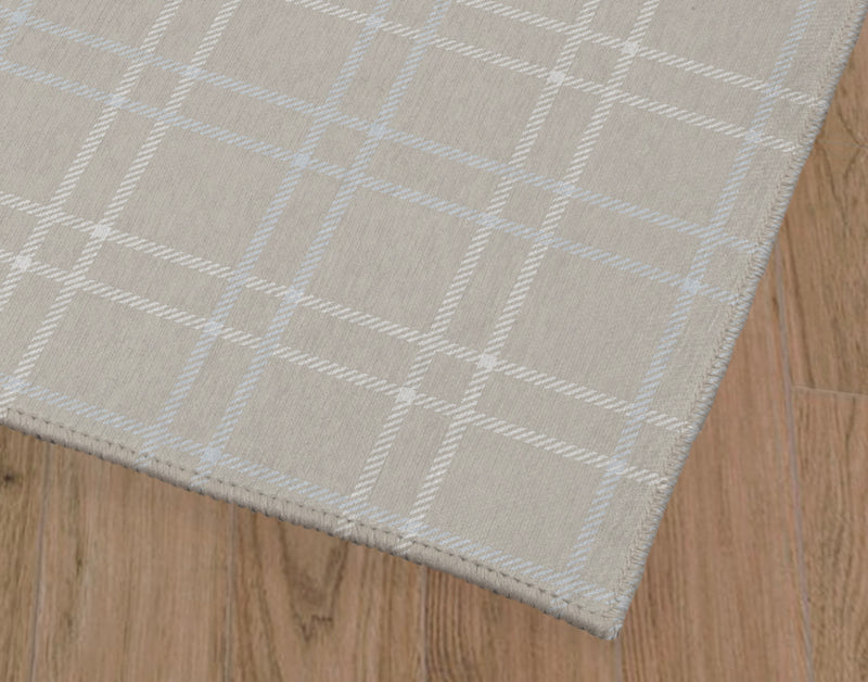 COASTAL PLAID Kitchen Mat By Kavka Designs