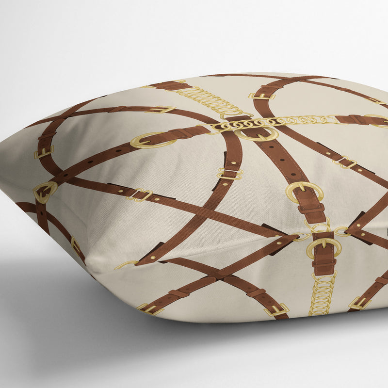 STRAP HAPPY IVORY Outdoor Pillow By Kavka Designs