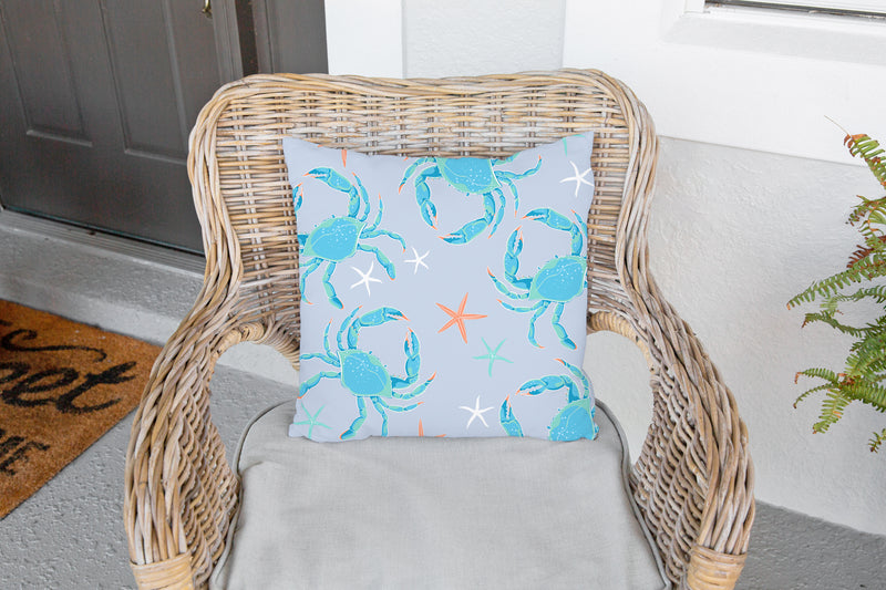 JUST CRABBY Outdoor Pillow By Kavka Designs