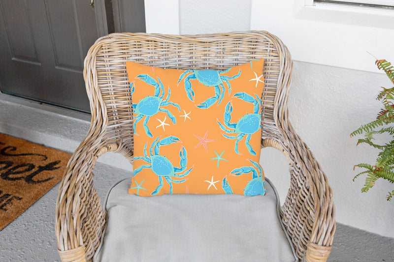 JUST CRABBY Outdoor Pillow By Kavka Designs