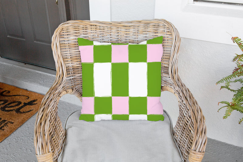 SPRING BLOCKS Outdoor Pillow By Kavka Designs