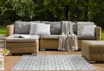 ROUNDED RECTANGLES LIGHT BLUE Outdoor Rug By House of HaHa