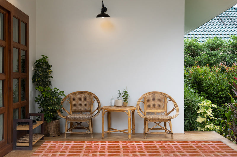 ERASED GRID Outdoor Rug By Becky Bailey