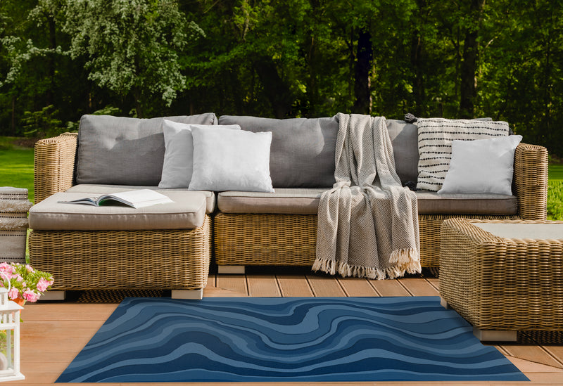 FLOW BLUE Outdoor Rug By Kavka Designs