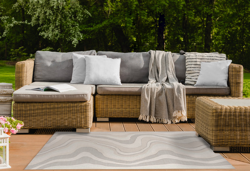 FLOW IVORY Outdoor Rug By Kavka Designs
