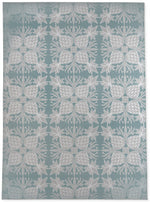 WELCOME PINEAPPLE BLUE Outdoor Rug By Kavka Designs