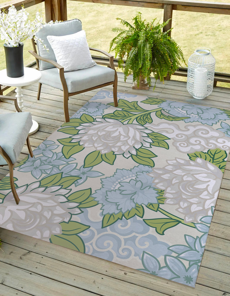 TIBETAN FLORAL Outdoor Rug By Kavka Designs