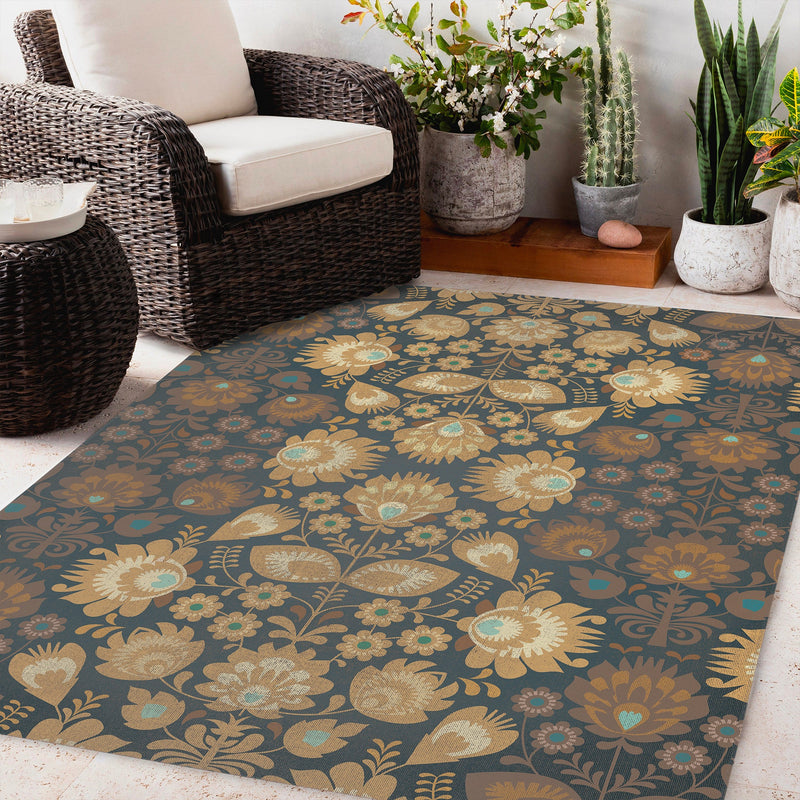 FOLK FLORAL Outdoor Rug By Kavka Designs