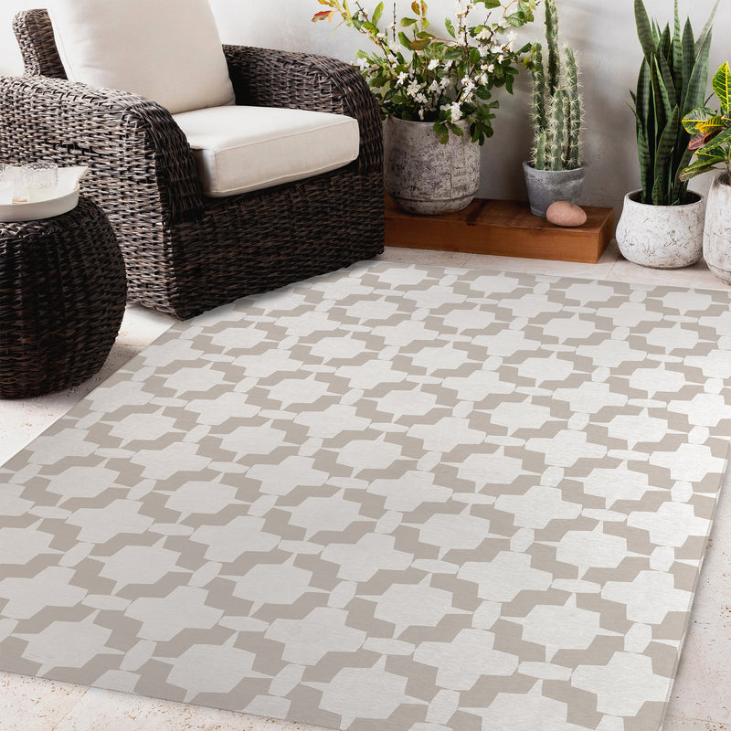 SUNDAY MORNING IN TAUPE Outdoor Rug By Terri Ellis