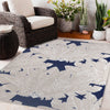 BANANA LEAVES BLUE Outdoor Rug By Kavka Designs