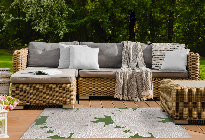 BANANA LEAVES GREEN Outdoor Rug By Kavka Designs